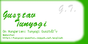 gusztav tunyogi business card